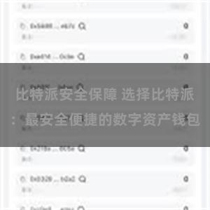 比特派安全保障 选择比特派：最安全便捷的数字资产钱包