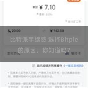 比特派手续费 选择Bitpie的原因，你知道吗？