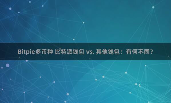 Bitpie多币种 比特派钱包 vs. 其他钱包：有何不同？