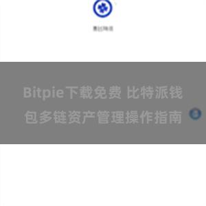 Bitpie下载免费 比特派钱包多链资产管理操作指南