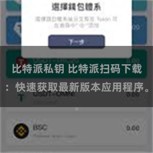 比特派私钥 比特派扫码下载：快速获取最新版本应用程序。