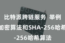 比特派跨链服务  举例AES加密算法和SHA-256哈希算法